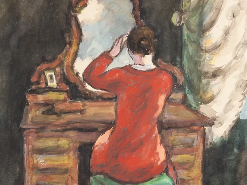 1884-Jerzy Ascher - Donna al tavolo da trucco